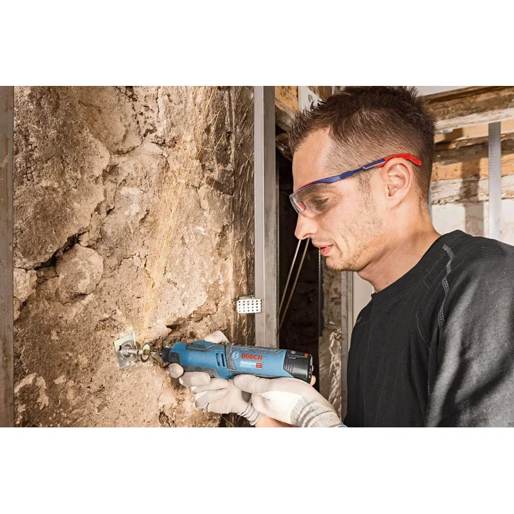 Bosch Professional 12V System Akku Rotationswerkzeug GRO 12 V-35 Leerlaufdrehzahl: 5,000-35,000 min-1, inkl. 2x2,0 Ah Akku plus Schnellladegerät, Trennscheibe, in L-Boxx – Bild 2
