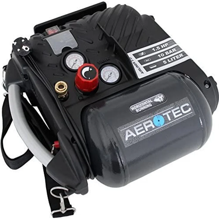 Aerotec Kompressor Airliner 5 Go, leistungsstarker Druckluft-Kompressor, ölfreier Kolbenkompressor mit 10-bar Kesseldruck, Art.-Nr. 200680.0 – Bild 1