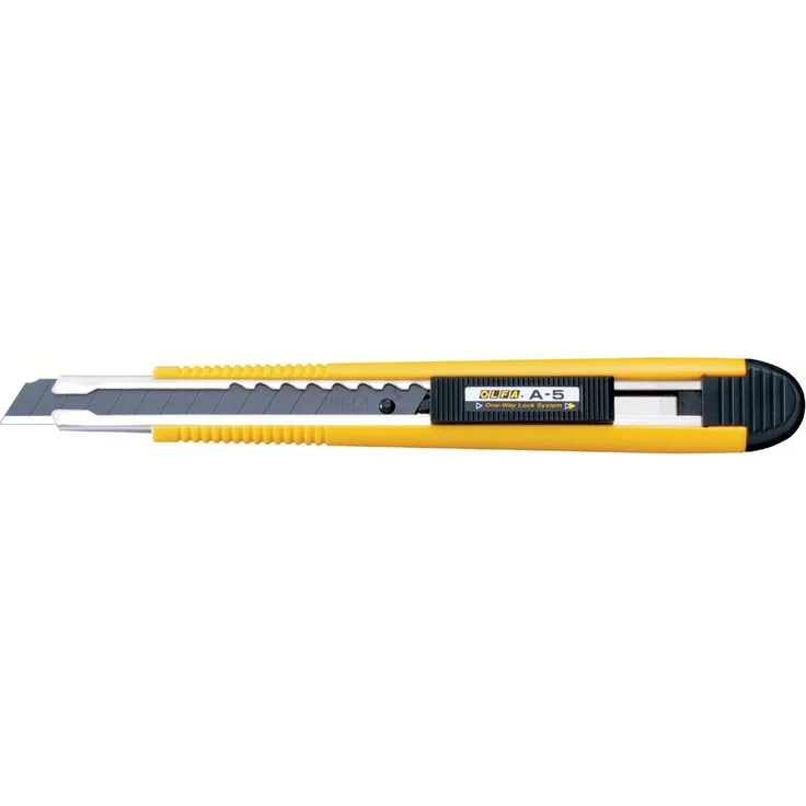OLFA schlankes Industrie-Cuttermesser A-5 9mm mit Klingenabbrechhilfe – Bild 1