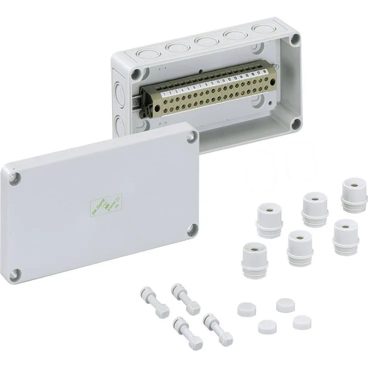 Spelsberg 1196205 FS-296539-1x-0919 Reihenklemmengehäuse 15P, 130 x 94 x 57 mm, IP66, RKK 4-15-15 x 4