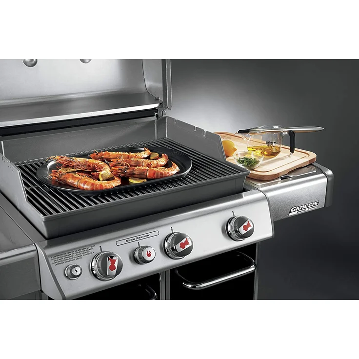 Weber 17509 Grillplatte Keramik groß, schwarz, 49x35 cm, Antihaftoberfäche – Bild 3