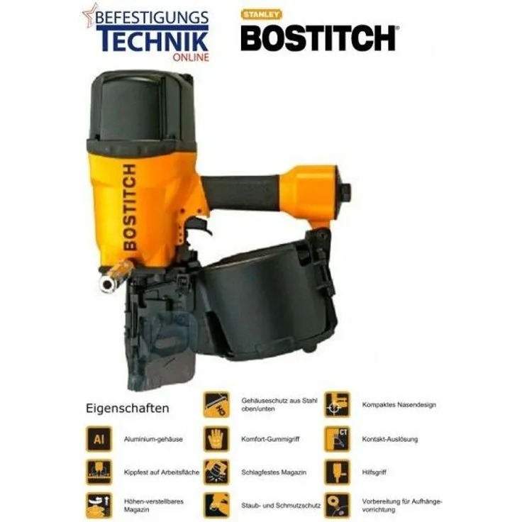 Bostitch Druckluft Coilnagler N400C-1-E 55-100mm für 16° Coilnägel''-''N400C-1-E