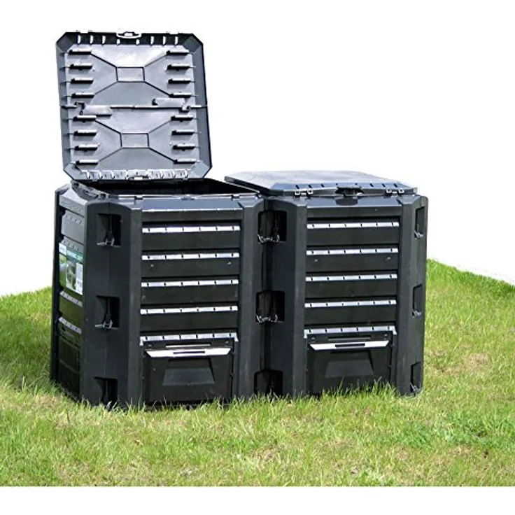 Prosper Plast iksm800 C-s411 135 x 71,9 x 82,6 cm Modul Compogreen Komposter  Schwarz (4-teilig)