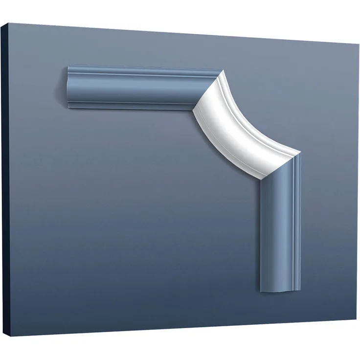 Wandleiste Stuck Decor P801C LUXXUS Eckelement Zierleiste für Friesleiste Rahmen Spiegel Profil Wand Dekor Element - Orac