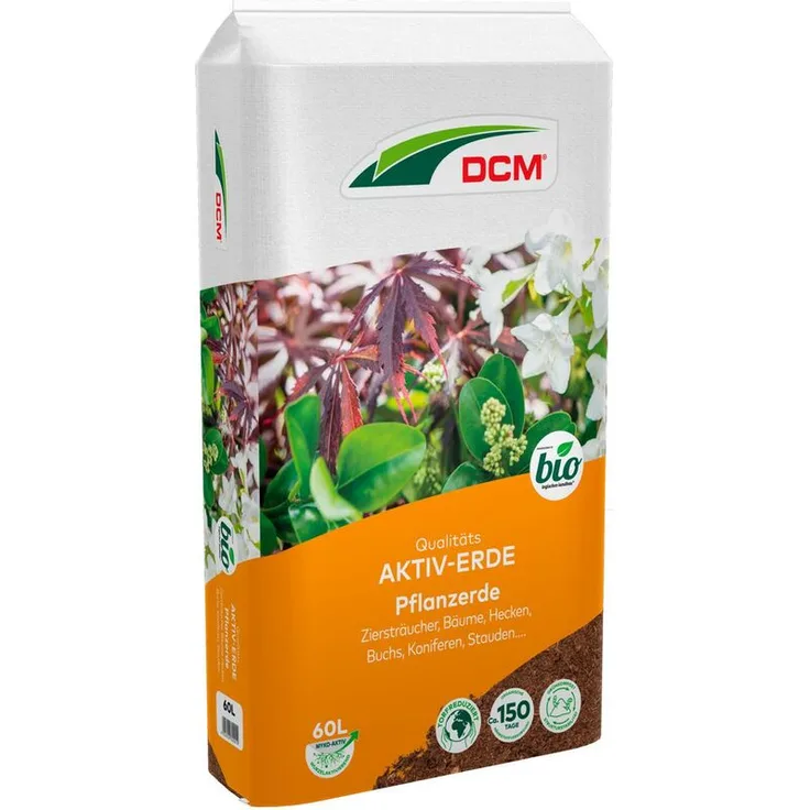 DCM Qualitäts Aktiv-Erde Pflanzerde Zierpflanzen Bäume Hecken Stauden, 40L - Cuxin 4024024300010