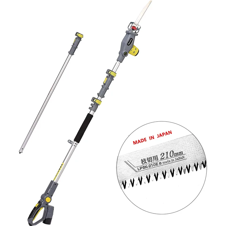 FANZTOOL Blade-Tec Teleskop Akku Hochentaster säbelsäge Handsäge mit 210mm langem Hochleistungs-Sägeblatt, bis 4,7m Reichweite, 1,5 KG SUPER LEICHT DESIGN (mit 10,8V Akku)