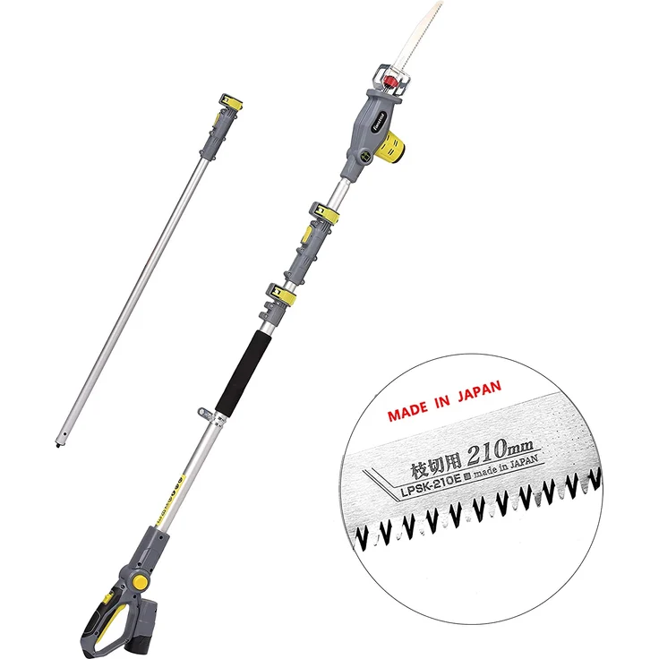 FANZTOOL Blade-Tec Teleskop Akku Hochentaster säbelsäge Handsäge mit 210mm langem Hochleistungs-Sägeblatt, bis 4,7m Reichweite, 1,5 KG SUPER LEICHT DESIGN (mit 10,8V Akku)
