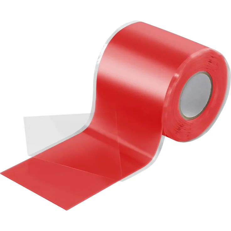 Poppstar 3m selbstverschweißendes Silikonband, Silikon Tape Reparaturband, Isolierband und Dichtungsband (Wasser, Luft), 50mm breit, rot 