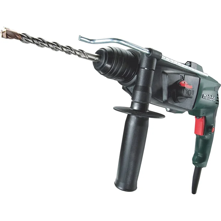 Metabo Kombi-Hammer KHE 2444 SDS-Plus Werkzeugaufnahme, 2,3 Joule, 800 Watt Leistung, mit Tiefenanschlag, Zusatzhandgriff und Transportkoffer - 60615400 – Bild 2