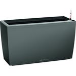 Lechuza Cararo Premium, Anthrazit, Hochwertiger Kunststoff, Inkl. Bewässerungssystem und 2 Rollen, Innen- und Außenbereich geeignet, 18803