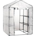 Gartenfreude Folien Gewächshaus inklusive 8 Regalen 140 x 140 x 200 cm (LxBxH)