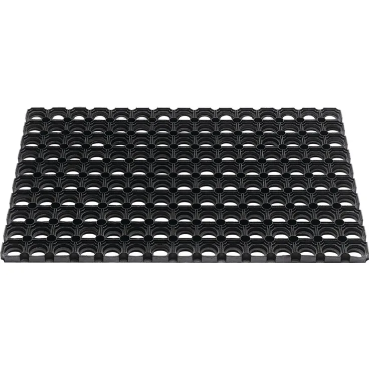 Fußmatte offene Ringe schwarz Gum.L400xB600xS22mm