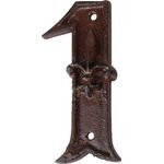 Hausnummer Zahl 1 Eins Antik-Stil Gusseisen H12cm