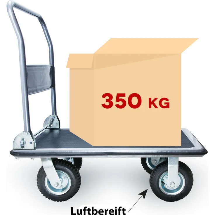 Grafner® Plattformwagen Tragkraft 350kg Transportwagen Lagerwagen Transportkarre