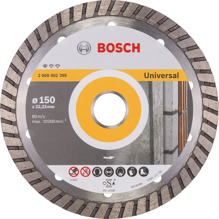 Bosch Professional Diamanttrennscheibe (für Stein, Ø: 150 mm, BohrungsØ: 22,23 mm, Zubehör für Winkelschleifer) – Bild 1
