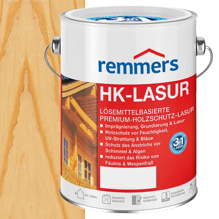 Remmers - Remmers HK-Lasur 5 L Eimer Farblos - transparent