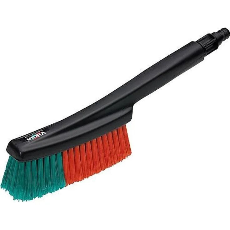 VIKAN Autobürste mit Wasserdurchlauf weich gesplisst Gardena Kupplung 35cm Bewässerungszubehör