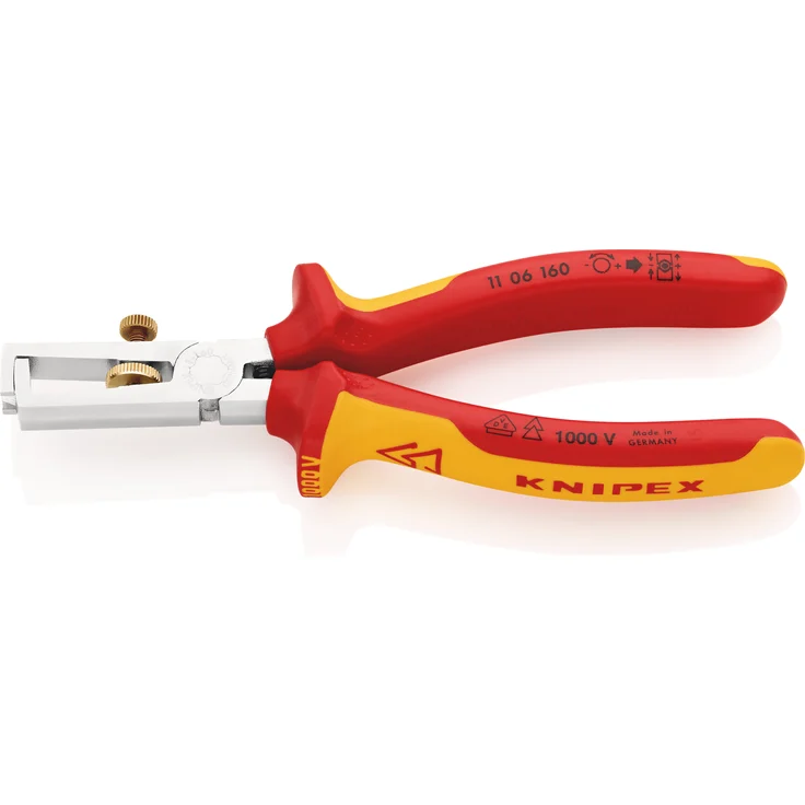 KNIPEX 11 06 160 Abisolierzange verchromt isoliert mit Mehrkomponenten-Hüllen, VDE-geprüft 160 mm – Bild 6