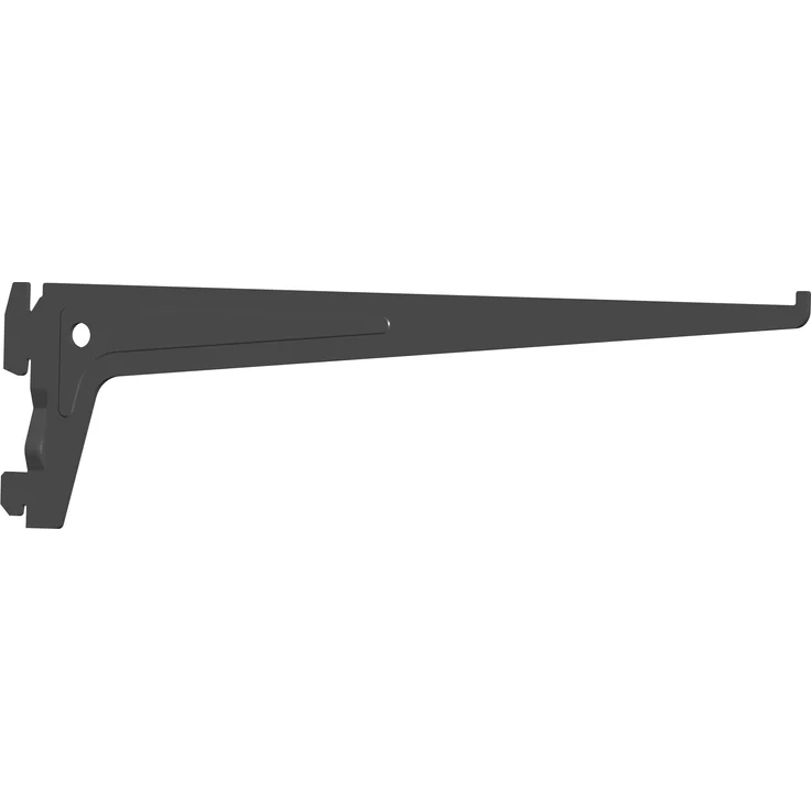 Element System 18133-00010 PRO-Träger Regalträger 1-reihig - 2 Stück - 7 Abmessungen - 3 Farben-L = 30 cm-schwarz-für Regalsystem-Wandschiene – Bild 1