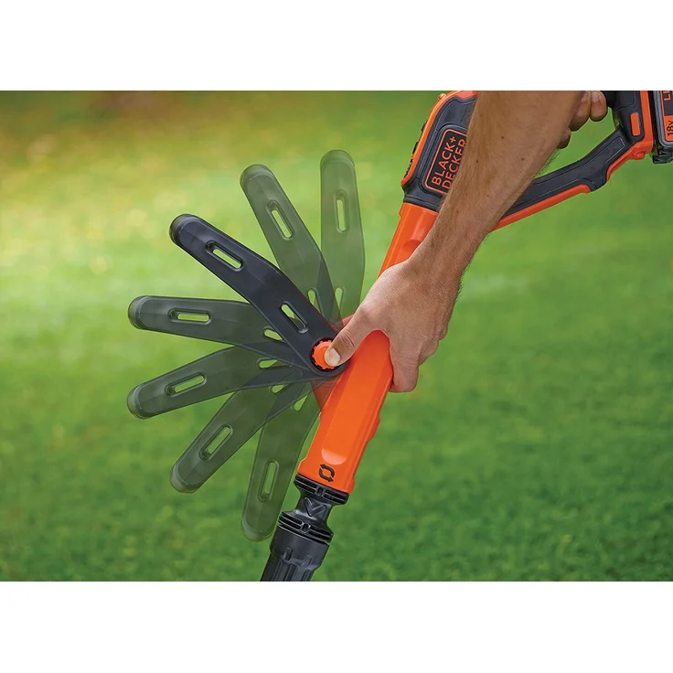 Black+Decker Rasentrimmer AFS Reflex Fadenverlängerung (18V 2,0Ah, 28 cm Schnittbreite, verstellbarer Zweithandgriff, Einzelfaden 9 m-1,6 mm, inkl. Akku und Ladegerät) STC1820PC – Bild 6