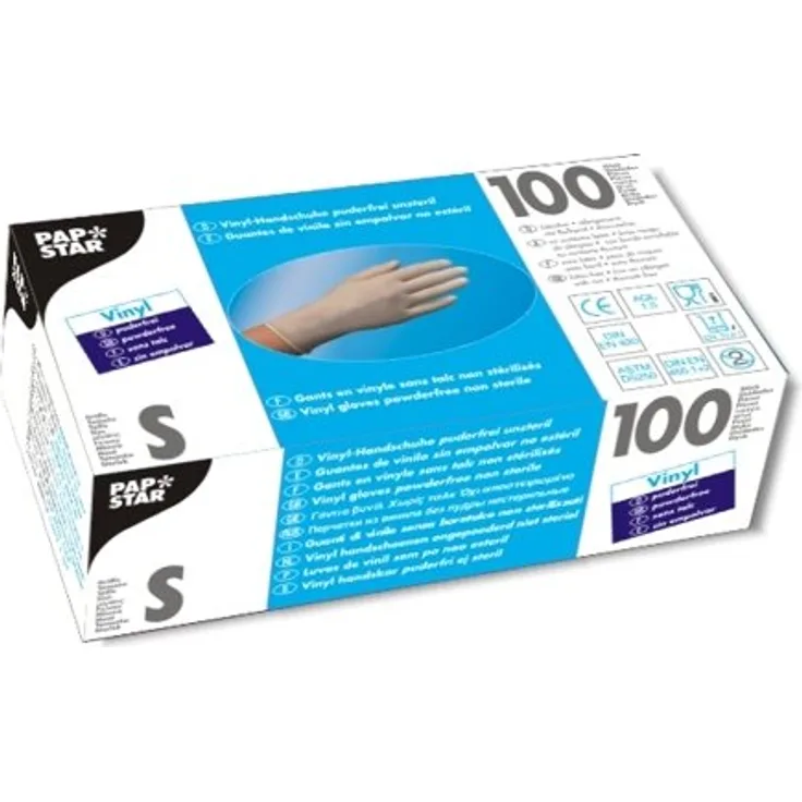 PAPSTAR Handschuhe Vinyl/12232 natur Inh.100