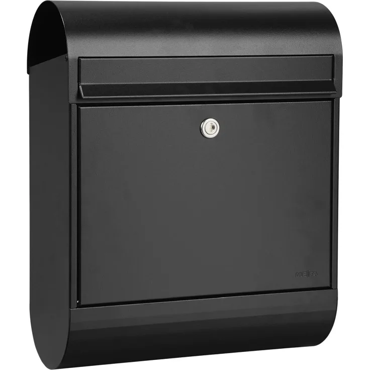 MEFA Briefkasten Ruby 866 mit Zeitungsrolle (Edelstahl, Postkasten mit Sicherheitsschloss, 450 x 350 x 150 mm) 866020M