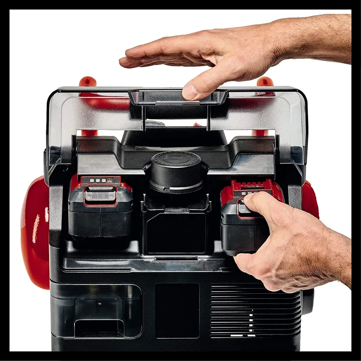 Einhell Akku-Kompressor TE-AC 36-6-8 Li OF ölfrei Set Power X-Change PXC 2x18V, Li-Ion, max. 8 bar, 6 Liter-Tank, ölfreier Motor, inkl. Zubehör, ohne Akku und Ladegerät – Bild 3