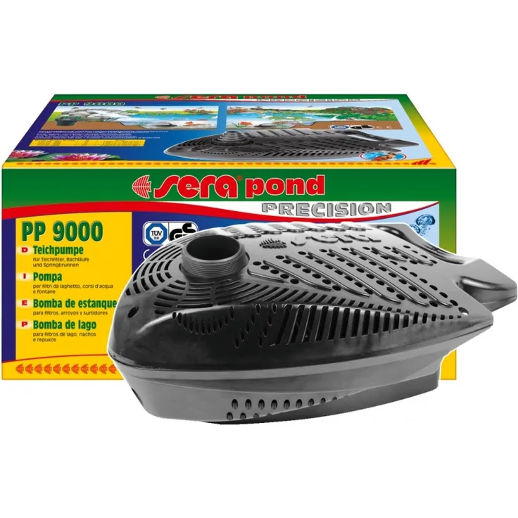 Sera 30077 pond PP 9000 Filter- und Bachlaufpumpe (9.500 l/h bei 140 Watt mit Hmax 4,5m)