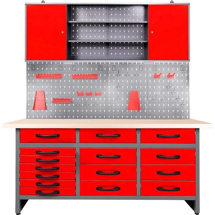 ONDIS24 Werkstatt-Set »Konny«, 160 cm, mit LED Touch-Lampen, inkl. Hakenset