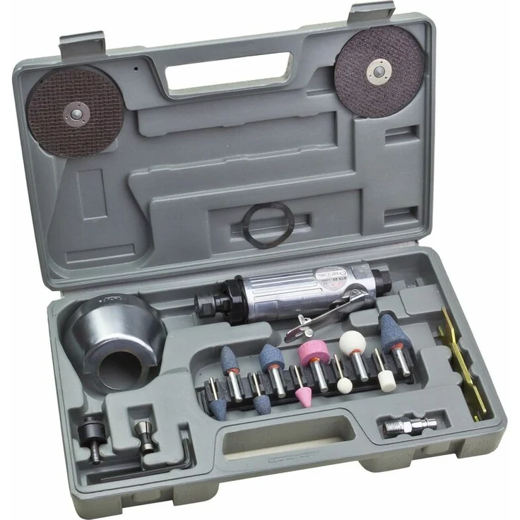 Dema - Druckluft Trennschleifer Winkelschleifer Schleifer Poliermaschine Set 20 tlg.