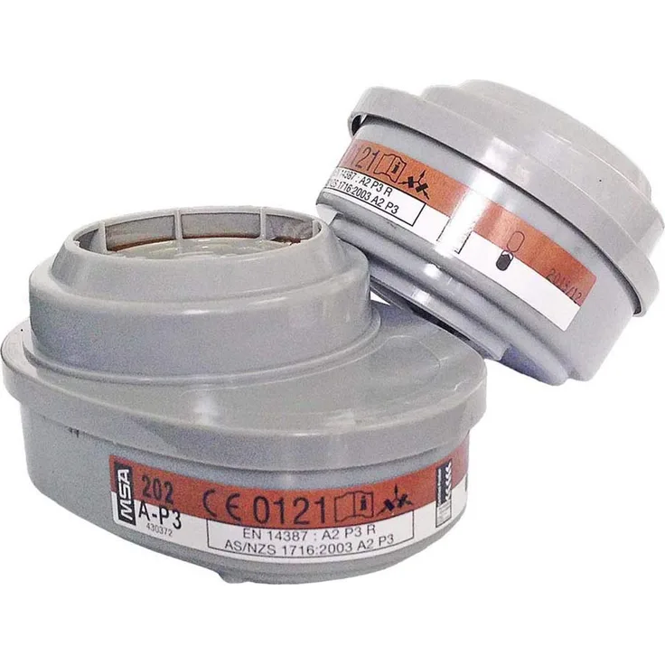 MSA Advantage Atemschutz , Gasfilter A2B2E1K1 , ABEK , Wiederverwendbar , Bajonett-Klick-Anschluss , Paar , EN 14387
