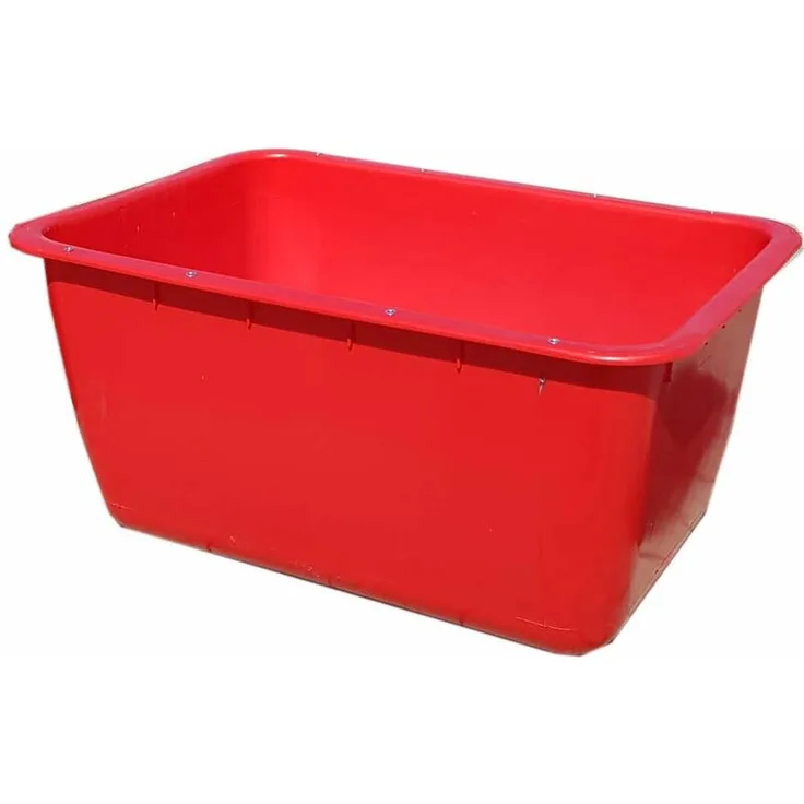 Mörtelwanne Kunststoff 200 Liter in rot mit Stahl-Verstärkung