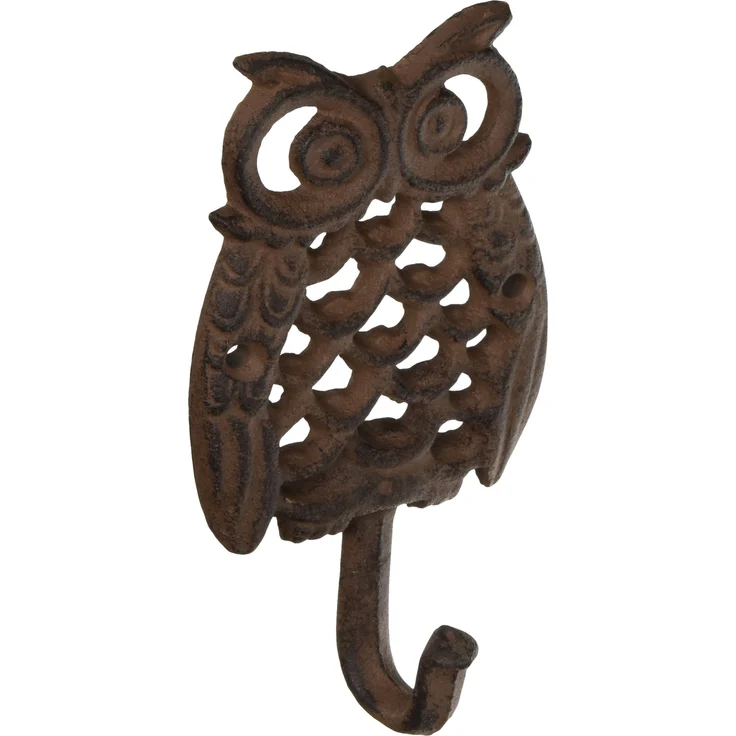 Esschert Design Eulen Wandhaken, braun, 8x3.7x14.9 cm, TT179