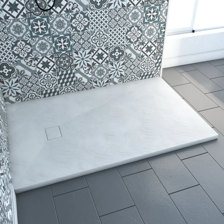 Stone SMC in weiß 140 x 90 cm rechteckig - Marwell