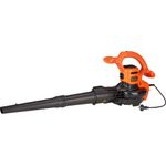 Black und Decker 3-in-1 Elektro-Laubsauger und Laubbläser (2.600 Watt, mit Häcksler, hohe Blasgeschwindigkeit von 315 km-h, 40l Fangsack und Tragegurt, für Terrassen, Wege, Einfahrten) BEBLV260 Häckselfunktion