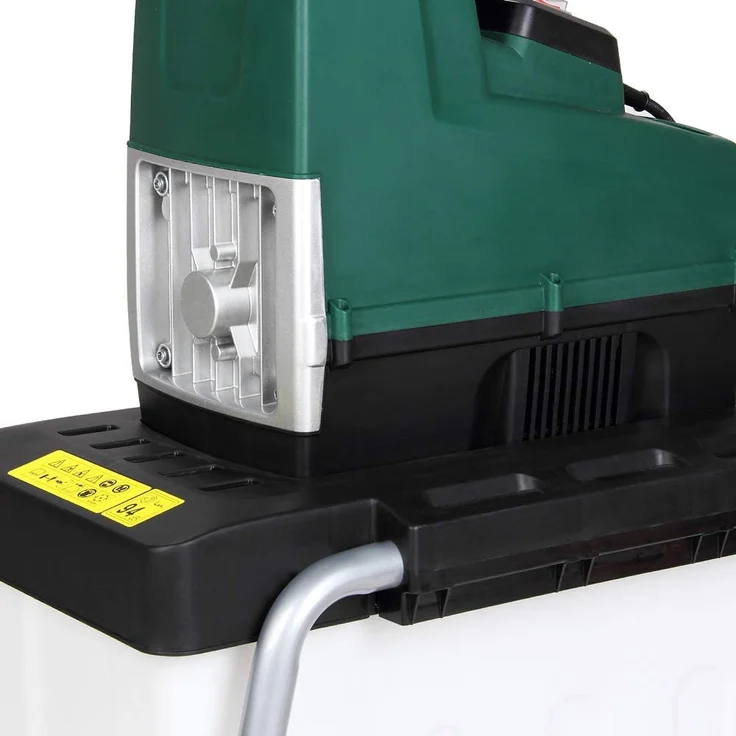 Gardebruk elektrischer Leisehäcksler 2800 W max. 45 mm Astdicke 60L Auffangbox Gartenhäcksler Walzenhäcksler Schredder Häcksler – Bild 3