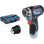 Bosch Professional GSR 12V-15 FC 12V System Akku Bohrschrauber (mit Bohrfutteraufsatz GFA 12-B, ohne Akkus und Ladegerät, in L-BOXX)