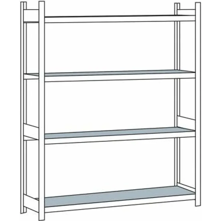 Certeo - Schulte Weitspannregal, mit Stahlboden, Höhe 2500 mm - Spannweite 2250 mm, Tiefe - 4004514215079