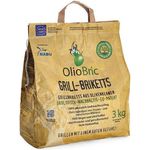 Olivo Ketts Grillbriketts aus Olivenkernen 3kg umweltfreundliche und rauchfreie Kohle