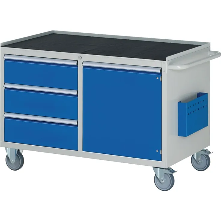 Werkstattwagen Metallablage H795xB1145xT650mm grau-blau Anz.Schubl.xH 3x180mm
