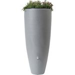 Garantia 2 in 1 Wasserbehälter zinkgrau mit integrierter Pflanzschale - 326111