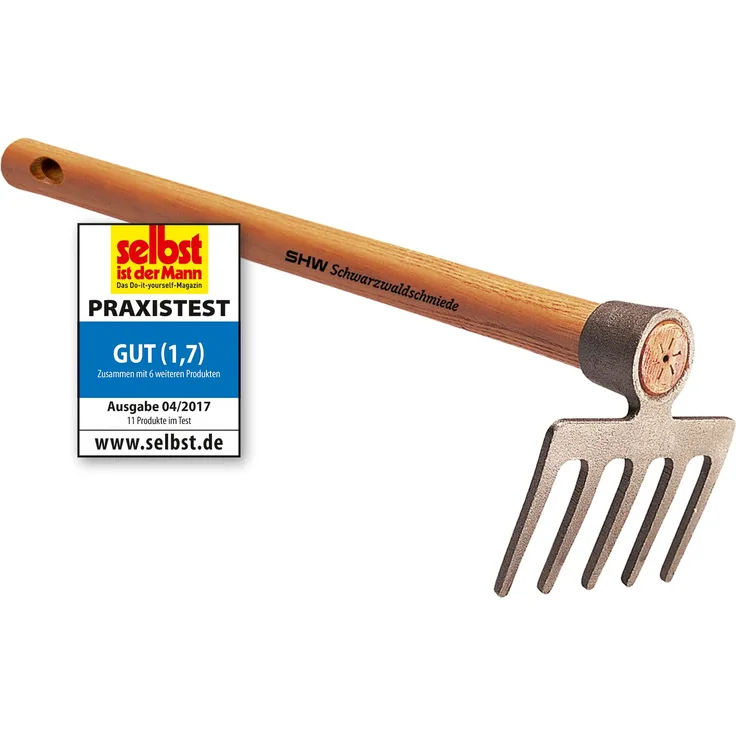 SHW Rex-Kleinrechen mit 5 Zinken und Eschenstiel 40 cm