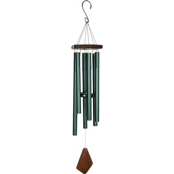 windspiel 90 cm Aluminium-Holz grün