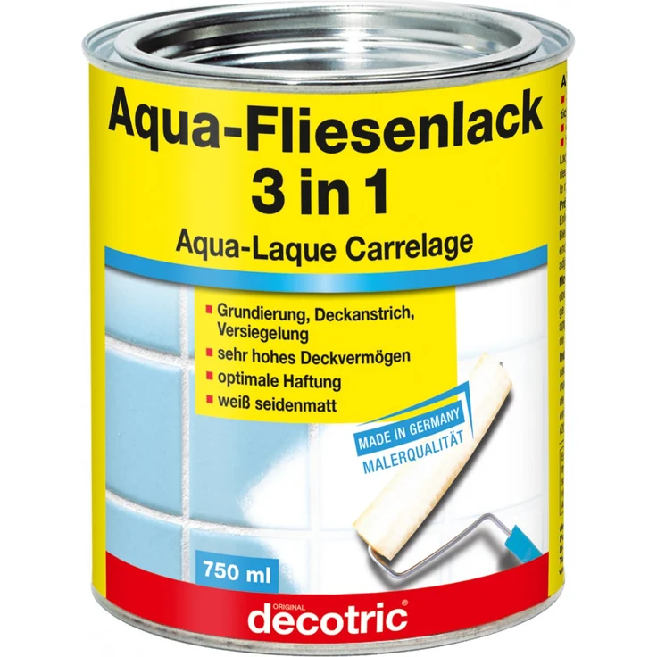 Decotric Aqua-Fliesenlack 3 in 1 750 ml – Bild 1