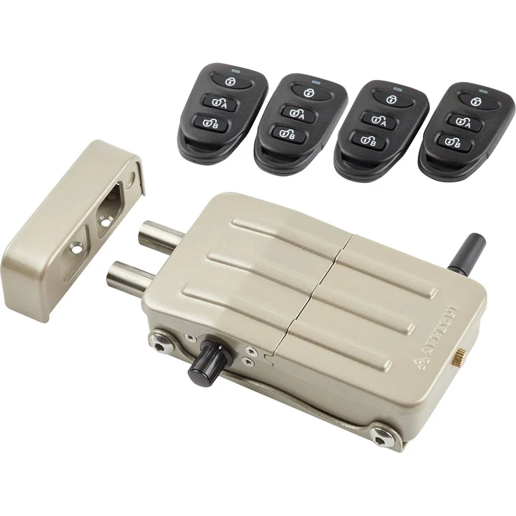 Arregui CI10D Sicherheitsschloss, unsichtbar, mit 4 Fernbedienungen, goldfarben – Bild 1