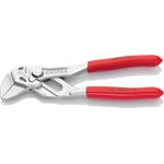 KNIPEX 86 03 125 Mini-Zangenschlüssel Zange und Schraubenschlüssel in einem Werkzeug verchromt mit Kunststoff überzogen 125 mm
