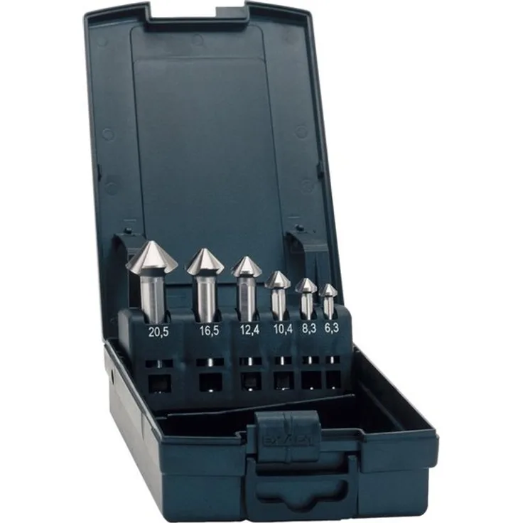 Exact Advancedline Kegelsenker Set 90°, Ø 6,3-20,5mm, HSS, Rotastop-Schaft