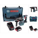 Bosch Professional GBH 18 V-26 Akku Bohrhammer 18V SDS-Plus + Staubabsaugung + 1x Akku 6,3Ah Eneracer + Ladegerät + L-Boxx