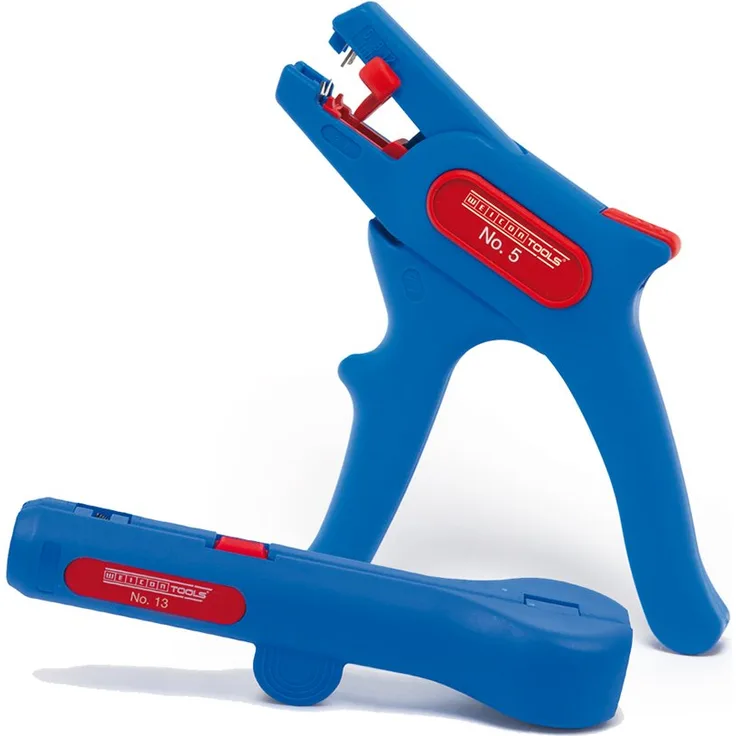 WEICON 52881004 Elektroinstallations-Set 4-Abisolierzange No. 5 und Rundkabel-Stripper, Blau-rot