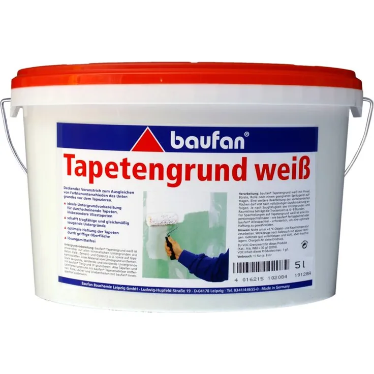 5L Tapetengrund weiß - Baufan